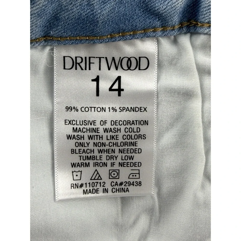 NWT Driftwood Charlee Daisy Embroidered Cropped Jeans Women's 14 Floral Boho
